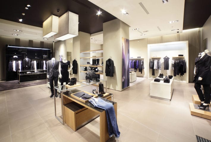 retail displays of clothes