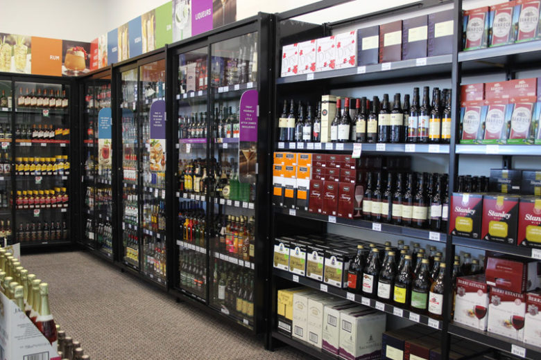 Liquor shelving example