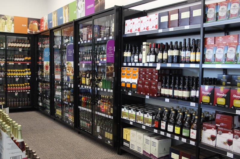 Liquor shelving example