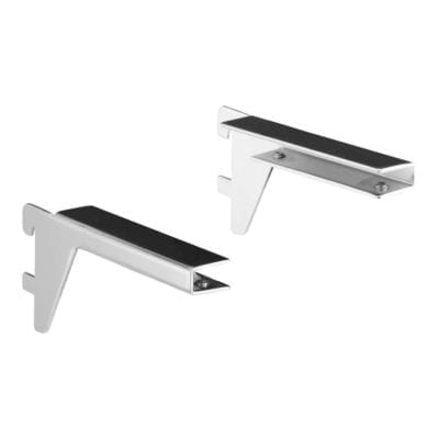 Slimline Glass Shelf Bracket (Pair) - 40mm Pitch