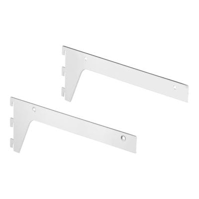 Screw-On 'L' Shaped Shelf Brackets - 60mm Pitch