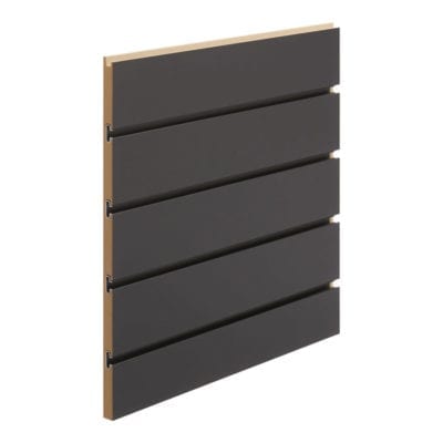 Black MDF Slatwall 2400L x 1200H