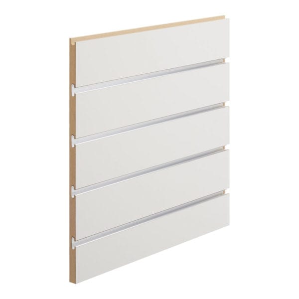 White MDF Slatwall 2400L x 1200H - Single Faced
