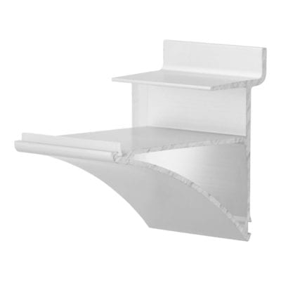 Aluminium Shelf Bracket (For 16/18mm Glass Shelves)