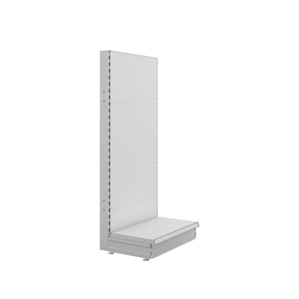 S-Mart 665L x 1500H Single-Sided Gondola Shelving Bay with Plain Back Panels