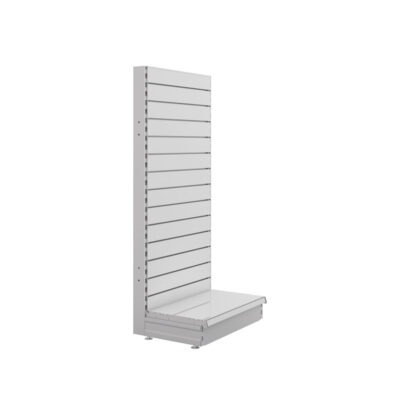 S-Mart 665L x 1500H Single-Sided Gondola Shelving Bay with Slatwall Back Panels