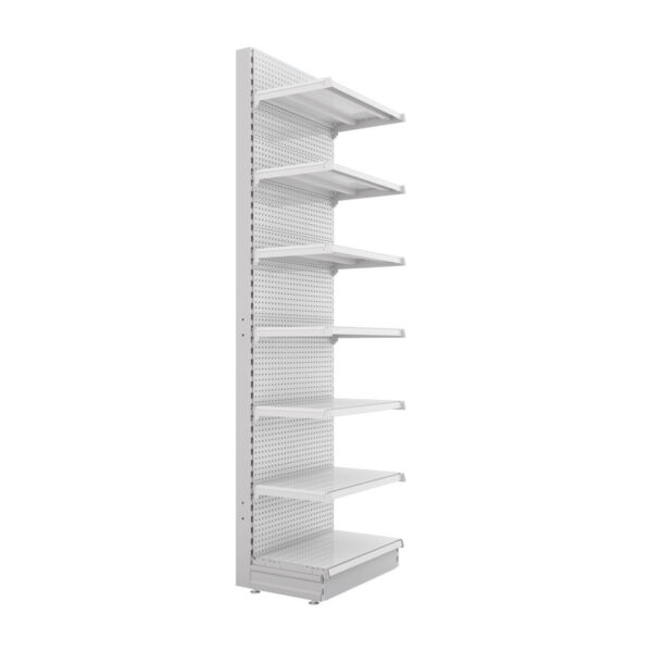 S-Mart 600L x 2400H Single-Sided Gondola Shelving Bay with Volcano Back Panels - Image 2