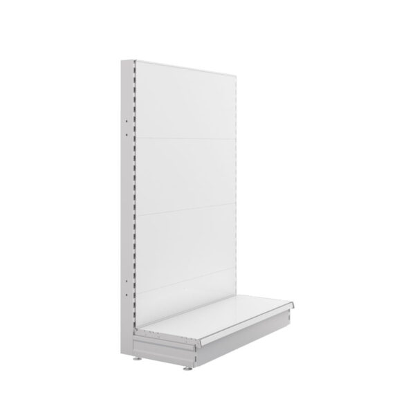 S-Mart 1000L x 1500H Single-Sided Gondola Shelving Bay with Plain Back Panels