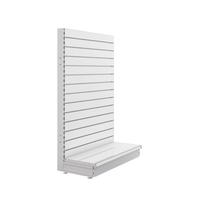 S-Mart 1000L x 1500H Single-Sided Gondola Shelving Bay with Slatwall Back Panels