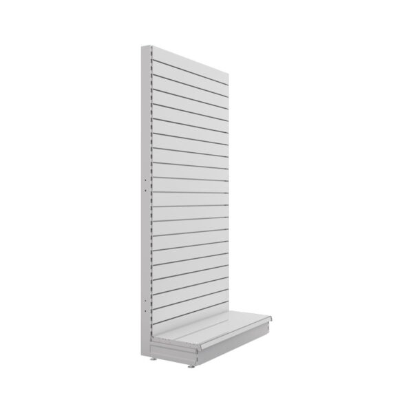 S-Mart 1000L x 2100H Single-Sided Gondola Shelving Bay with Slatwall Back Panels