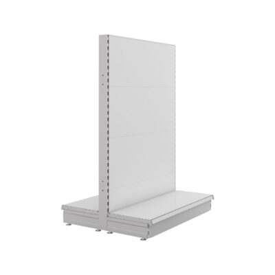 S-Mart 1000L x 1500H Double-Sided Gondola Shelving Bay with Plain Back Panels