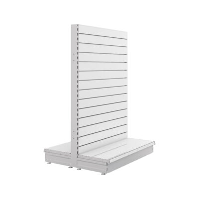 S-Mart 1000L x 1500H Double-Sided Gondola Shelving Bay with Slatwall Back Panels