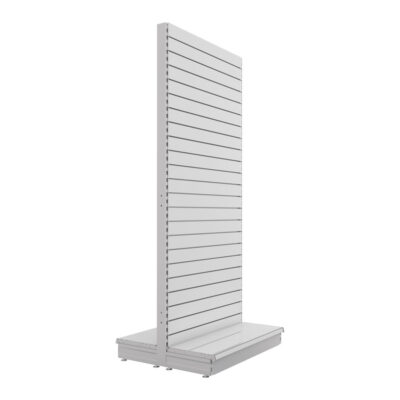 S-Mart 1000L x 2400H Double-Sided Gondola Shelving Bay with Slatwall Back Panels