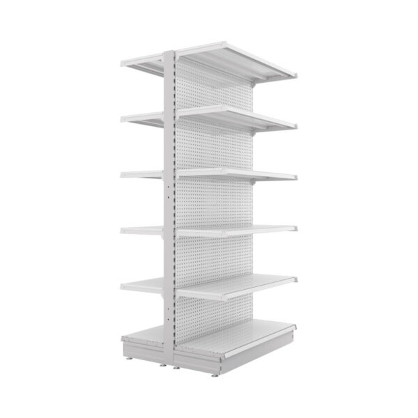 S-Mart 1000L x 2100H Double-Sided Gondola Shelving Bay with Volcano Back Panels - Image 2