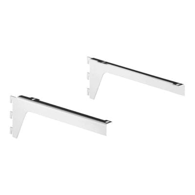 'L' Shaped Shelf Brackets With Lip - 60mm Pitch