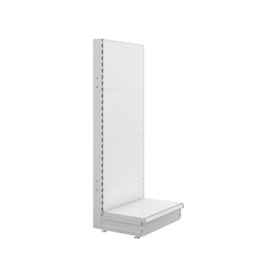 S-Mart 600L x 1500H Single-Sided Gondola Shelving Bay with Plain Back Panels