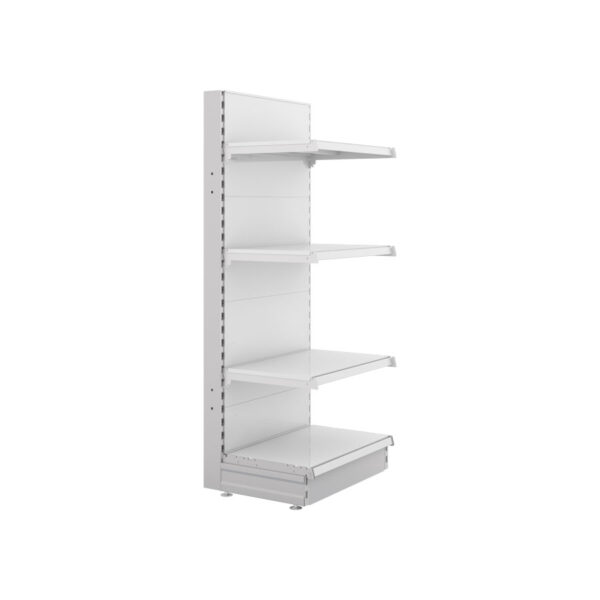 S-Mart 600L x 1500H Single-Sided Gondola Shelving Bay with Plain Back Panels - Image 3