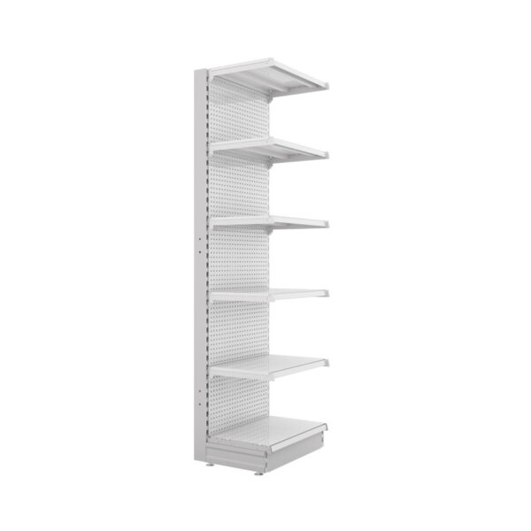 S-Mart 600L x 2100H Single-Sided Gondola Shelving Bay with Volcano Back Panels - Image 3
