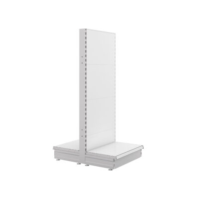 S-Mart 665L x 1500H Double-Sided Gondola Shelving Bay with Plain Back Panels
