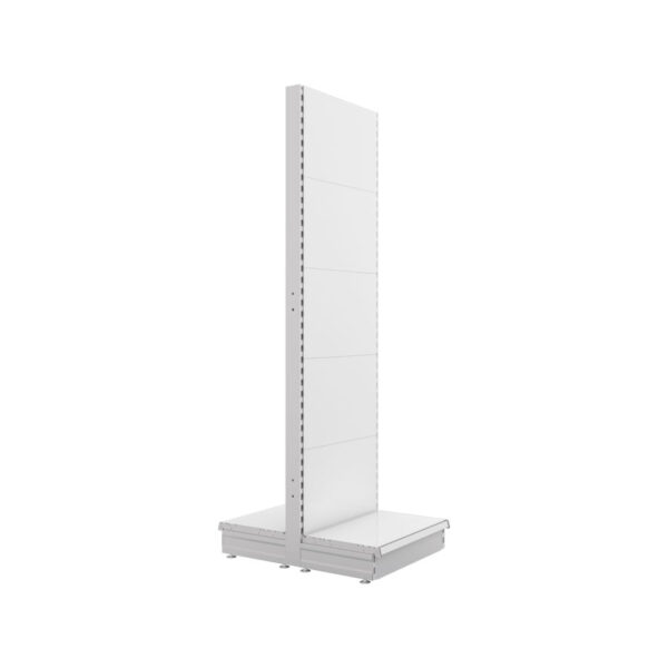 S-Mart 600L x 2100H Double-Sided Gondola Shelving Bay with Plain Back Panels