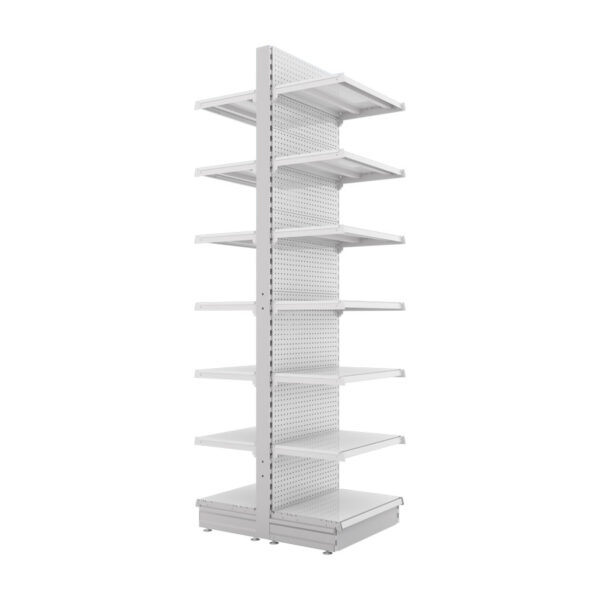 S-Mart 665L x 2400H Double-Sided Gondola Shelving Bay with Volcano Back Panels - Image 2