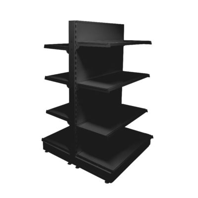 S-Mart 1000mm Gondola Shelving Bays - Matt Black