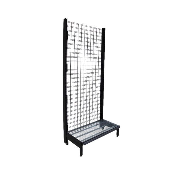 S-Mart 914L x 2210H Single-Sided Wall Shelving Bay with Mesh Backpanel - Image 2