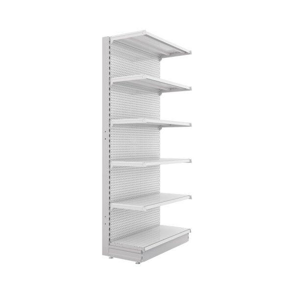 S-Mart 914L x 2100H Single-Sided Gondola Shelving Bay with Volcano Back Panels - Image 2