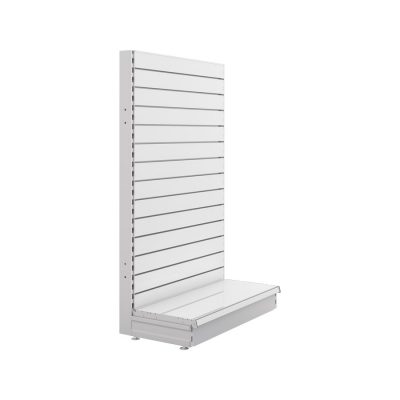 S-Mart 914L x 1500H Single-Sided Gondola Shelving Bay with Slatwall Back Panels