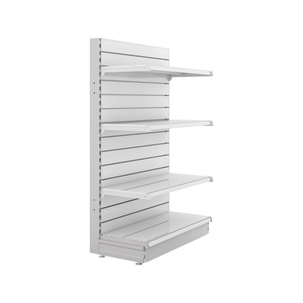 S-Mart 914L x 1500H Single-Sided Gondola Shelving Bay with Slatwall Back Panels - Image 2