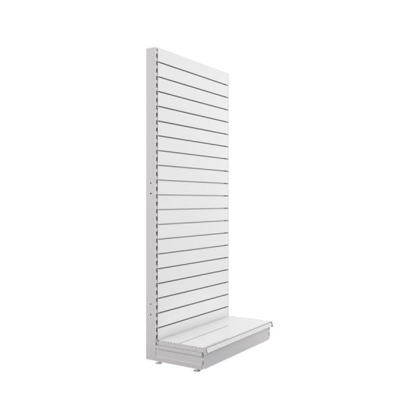 S-Mart 914L x 2100H Single-Sided Gondola Shelving Bay with Slatwall Back Panels