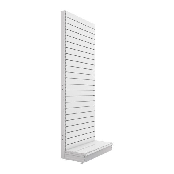 S-Mart 914L x 2400H Single-Sided Gondola Shelving Bay with Slatwall Back Panels