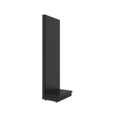 S-Mart 665L x 2100H Single-Sided Gondola Shelving Bay with Volcano Back Panels - Matt Black