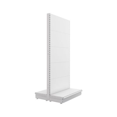 S-Mart 914L x 2100H Double-Sided Gondola Shelving Bay with Plain Back Panels