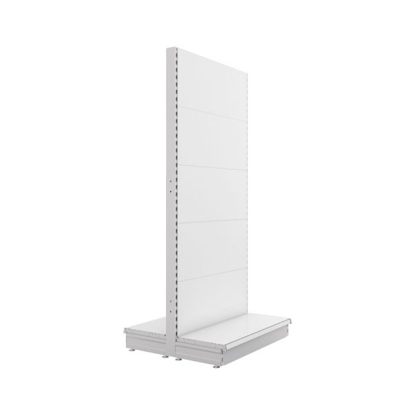 S-Mart 914L x 2100H Double-Sided Gondola Shelving Bay with Plain Back Panels