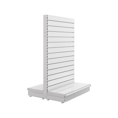S-Mart 914L x 1500H Double-Sided Gondola Shelving Bay with Slatwall Back Panels
