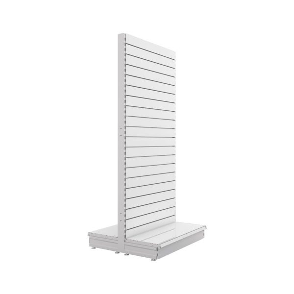 S-Mart 914L x 2100H Double-Sided Gondola Shelving Bay with Slatwall Back Panels