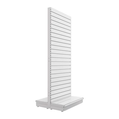 S-Mart 914L x 2400H Double-Sided Gondola Shelving Bay with Slatwall Back Panels