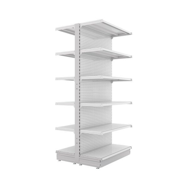 S-Mart 914L x 2100H Double-Sided Gondola Shelving Bay with Volcano Back Panels - Image 2
