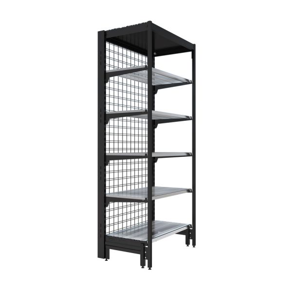S-Mart Supermarket Shelving – 914L x 2210H Single-Sided Outrigger Shelving Bays