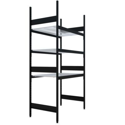 Liquor Coolroom Shelving Bays With 3 x Wire Shelves - 1240L x 750D x 2410H