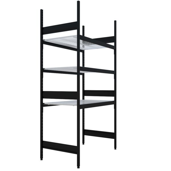 Liquor Coolroom Shelving Bays With 3 x Wire Shelves - 1240L x 750D x 2410H