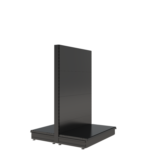 S-Mart 1000L x 1500H Double-Sided Gondola Shelving Bay with Plain Back Panels
