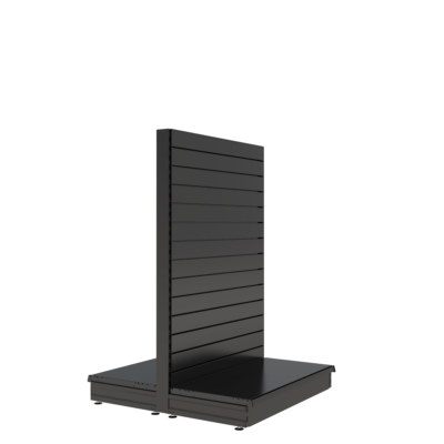 S-Mart 1000L x 1500H Double-Sided Gondola Shelving Bay with Slatwall Back Panels