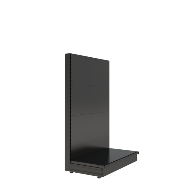S-Mart 1000L x 1500H Single-Sided Gondola Shelving Bay with Plain Back Panels