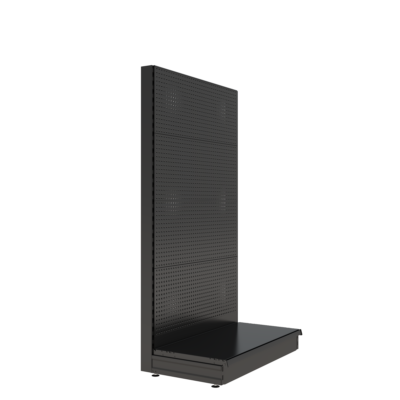 S-Mart 1000L x 1800H Single-Sided Gondola Shelving Bay with Volcano Back Panels in Black
