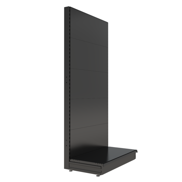 S-Mart 1000L x 2100H Single-Sided Gondola Shelving Bay with Plain Back Panels