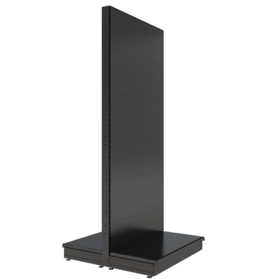 S-Mart 1000L x 2400H Double-Sided Gondola Shelving Bay with Plain Back Panels