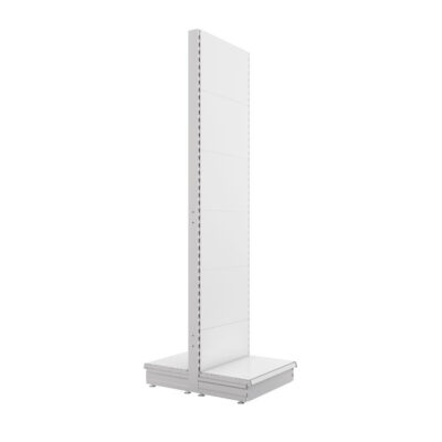 S-Mart 665L x 2400H Double-Sided Gondola Shelving Bay with Plain Back Panels