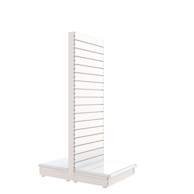 S-Mart 600L x 1800H Double-Sided Gondola Shelving Bay with Slatwall Back Panels